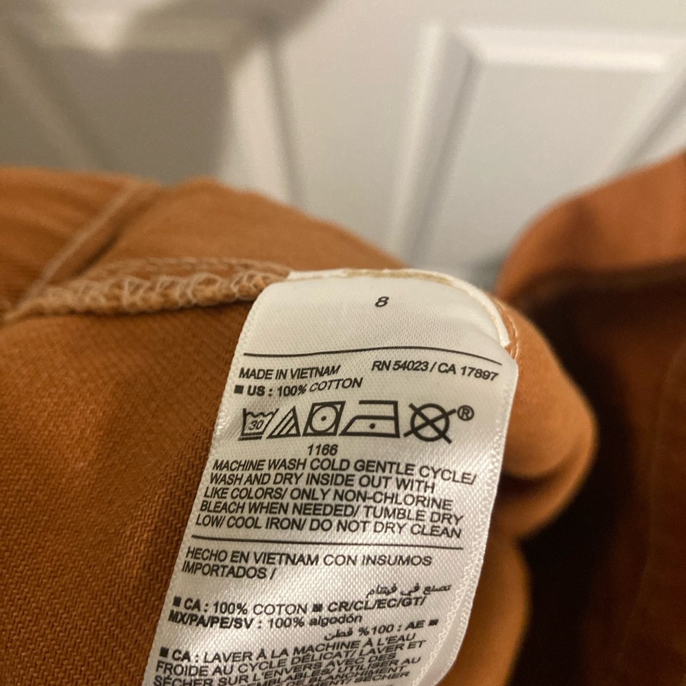 Old Navy Women's Straight Leg Painter Pants in Rust Brown - Picture 4 of 7